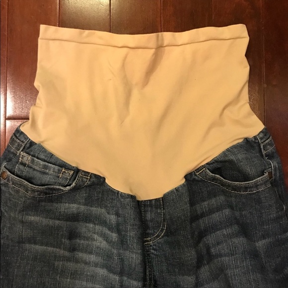 Indigo Blue Maternity Petite Medium Denim Jeans - Picture 3 of 7